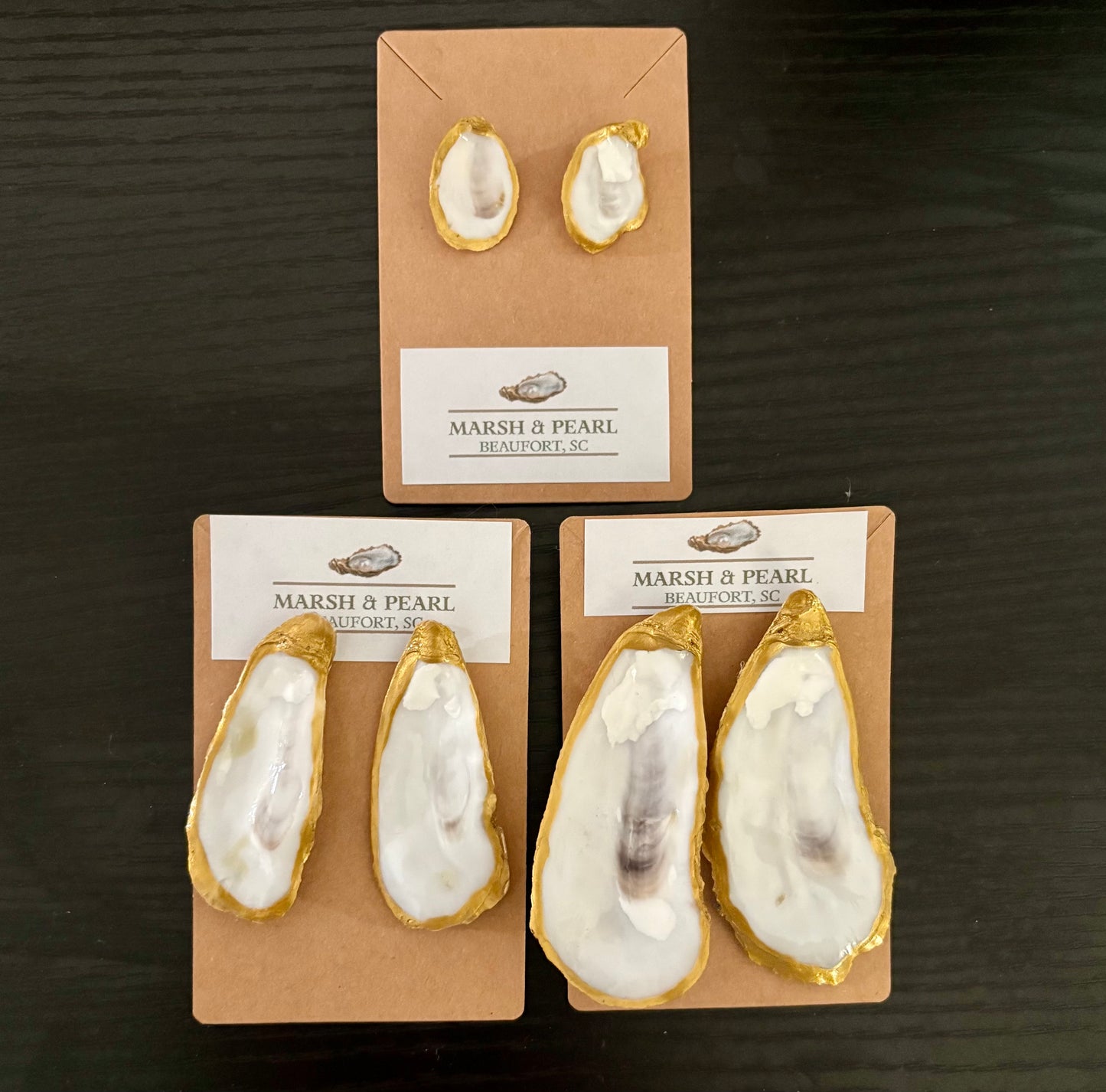 The Palmetto Stud Oyster Shell Earrings