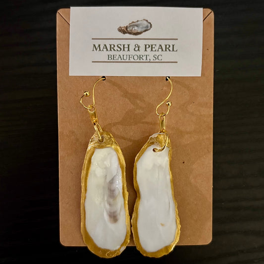 The Tidal Drop Oyster Shell Earrings