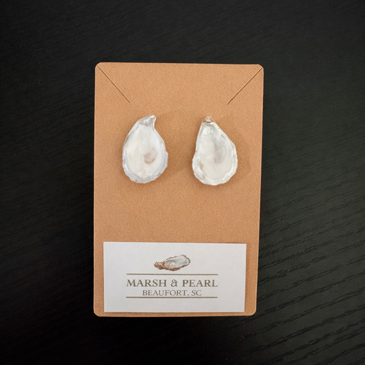 The Palmetto Stud Oyster Shell Earrings